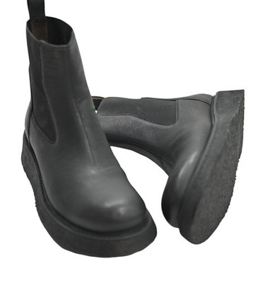 Rick Owens Creeper Chelsea Elastic Boots in Black