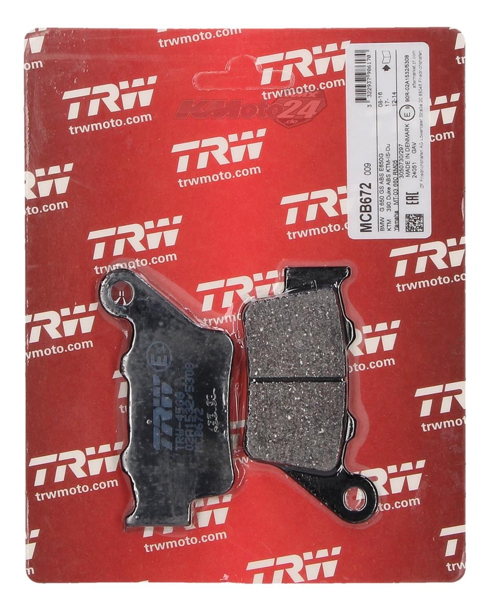 Trw Brake Pads MCB672 Fits Brembo Rear KTM Husqvarna Husaberg Aprilia BMW