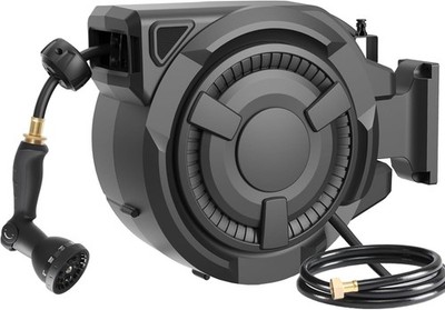 wikiwiki Retractable Garden Hose Reel 1/2x100 ft Heavy Duty