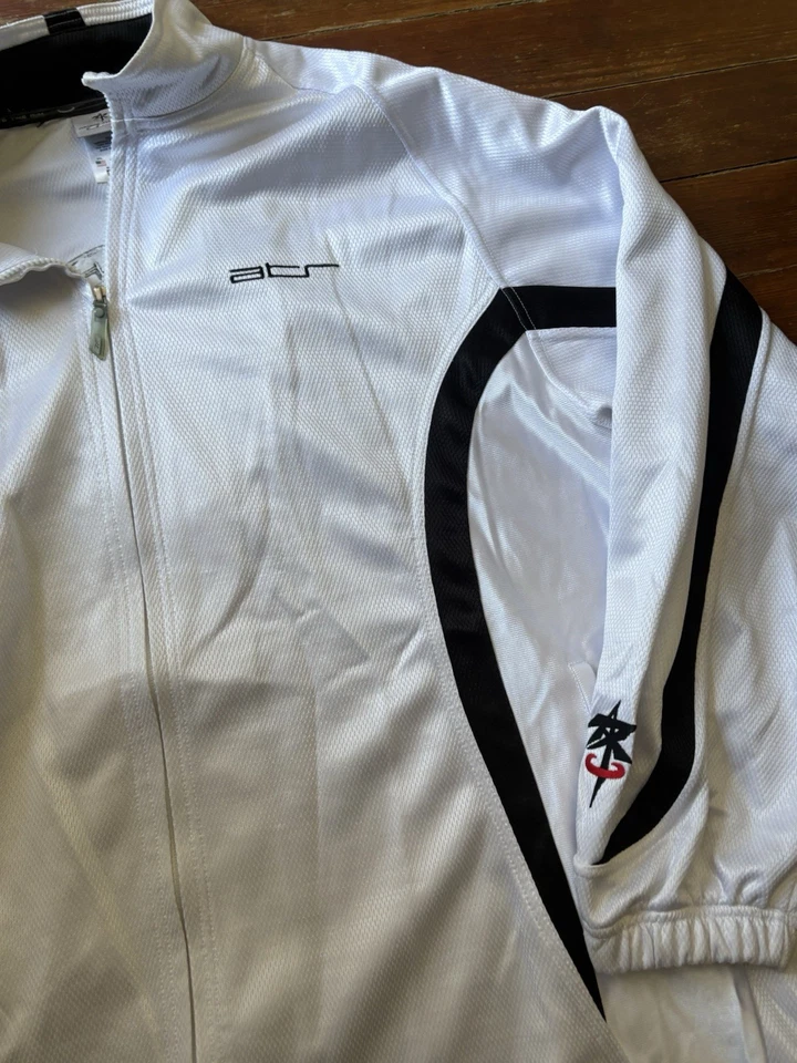 Chaqueta cortavientos vintage Reebok Above The Rim para hombre XXL blanca 90S cremallera completa Foto 3 de 4