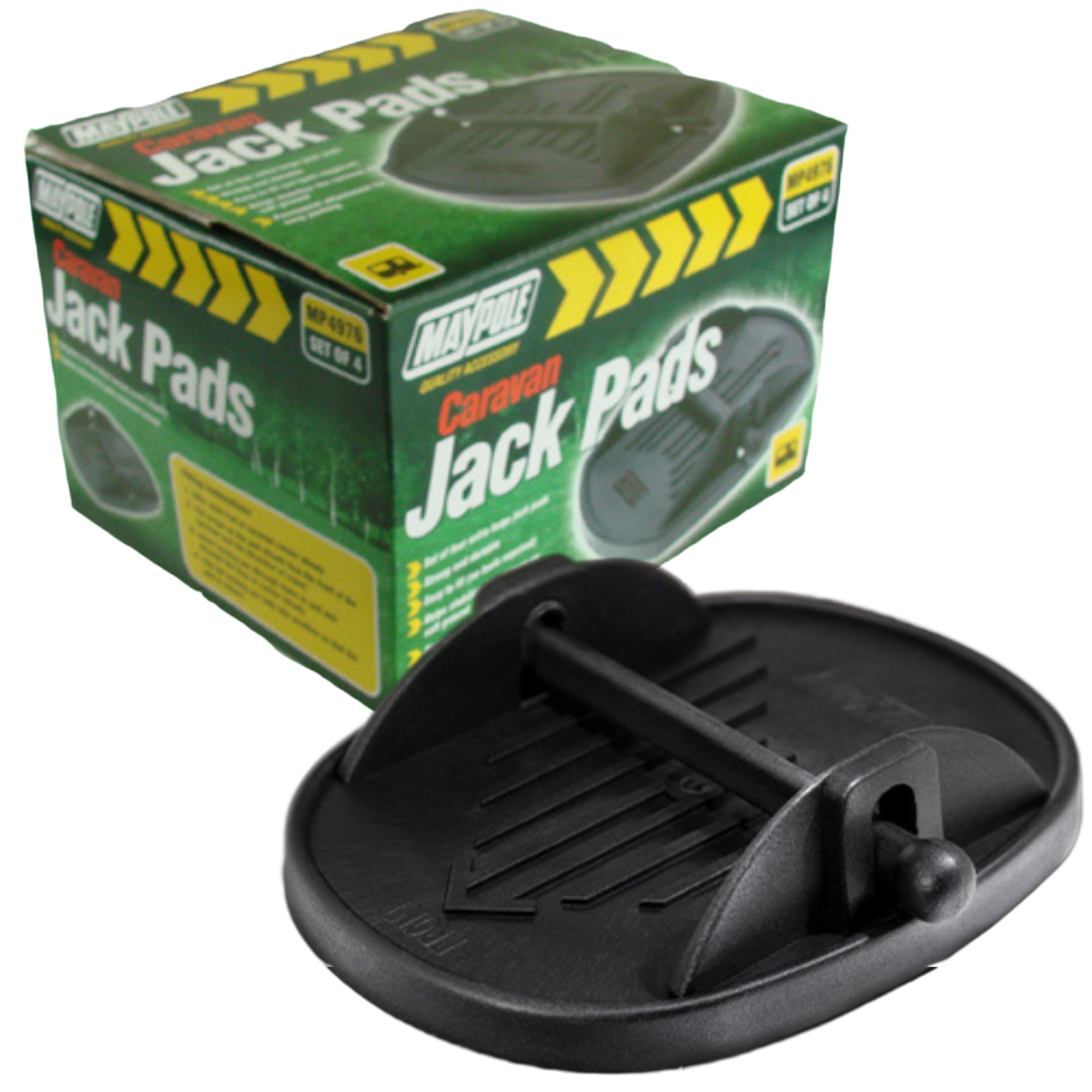 Maypole 4 x Universal Caravan Jack Pads Set Wheel Foot Leg Support Stop Leveller