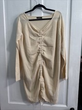 Beautiful Ivory Drawstring Detail Sweater Dress Woman’s Shein Size 1X NWOT