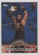 2018 Topps WWE Road to Wrestlemania Blue 81/99 Roman Reigns Rusev #3 00d2