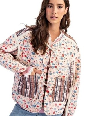 Easel Floral Jacket With Pockets Small