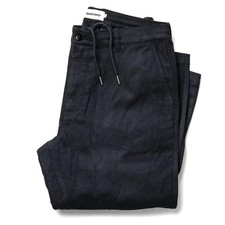 Taylor Stitch Carmel Pant Navy Wool Blend Drawstring 35x33