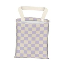Hanging Car Garbage Bag, Cute Car Trash Can Bag, Cute Purple Checkerboard
