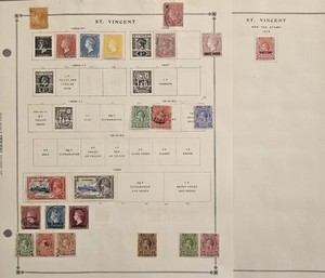 MD ST VICENTE collection on SCOTT pages from International Stamp Album