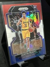 2021-22 Panini Prizm - Austin Reaves #165 Red White & Blue Prizm (RC) Lakers