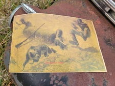 Vintage WINCHESTER WESTERN  Black Hunters Avoid Trouble Use Winchester Poster