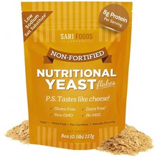 Sari Foods Non-Fortified Nutritional Yeast Flakes - 8oz - Superfood,...