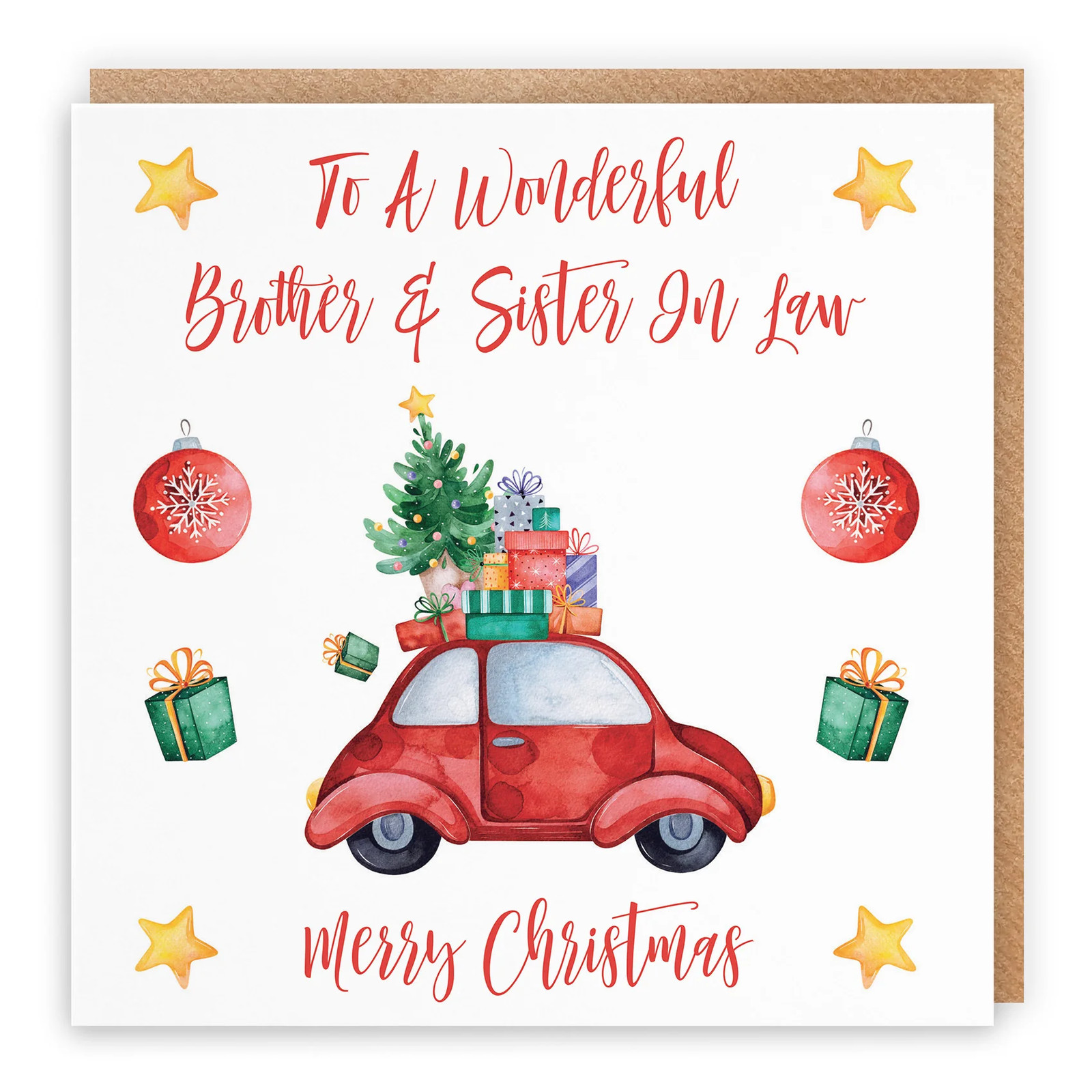 Brother And Sister In Law Card Christmas Holiday