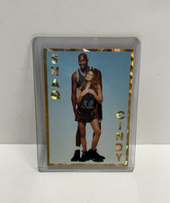 1990s Sports Journal Shaquille Shaq O'Neal Cindy Crawford GOLD FOIL oddball card