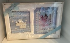 Child Of God Photo Book w/Matching Photo Frame Box SetBlue and White Gingham