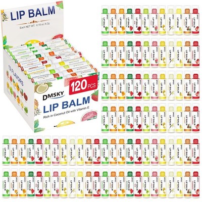 DMSKY 120 Pack Lip Balm, Natural Lip Balm Bulk with Vitamin E and Coconut Oil...