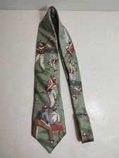 SERO Mens Necktie Green Sport Baseball Silk Hand Finished USA Made New