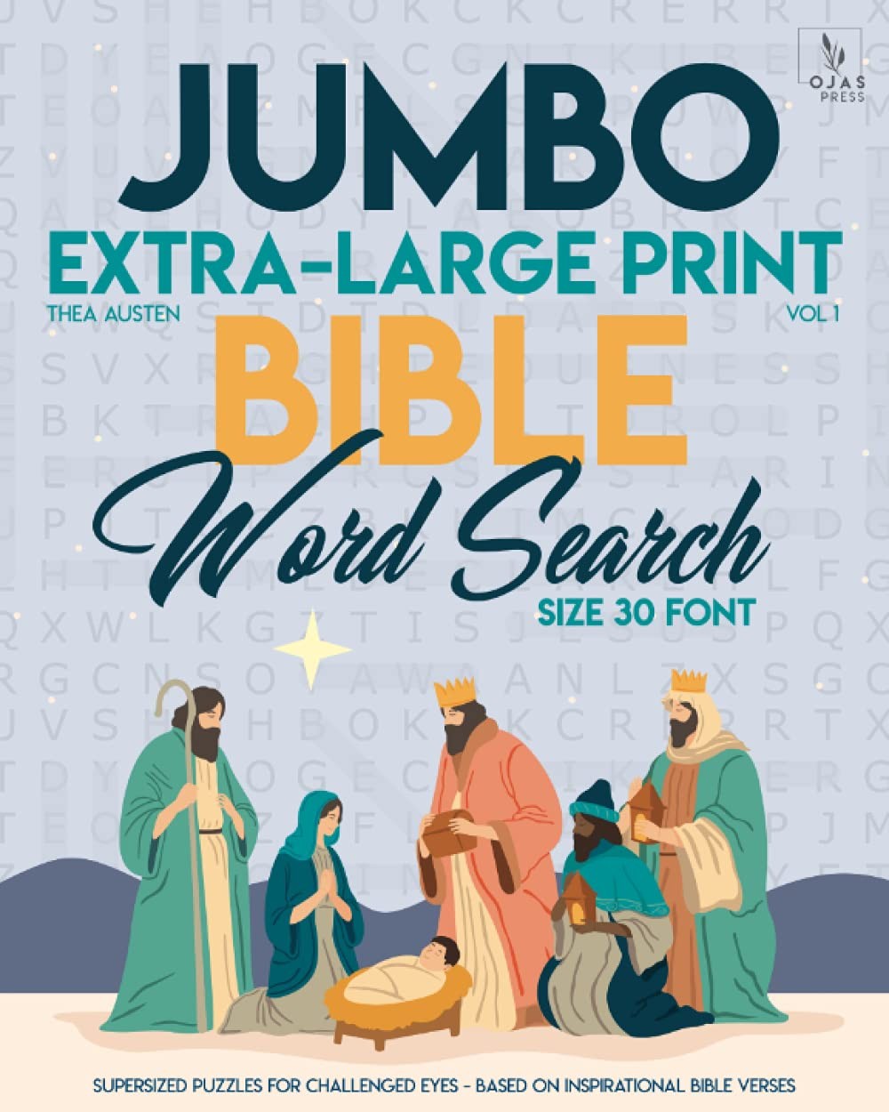 Jumbo, Extra-Large Print Bible Word Search Puzzles - Vol. 1: Supersized Puzzles
