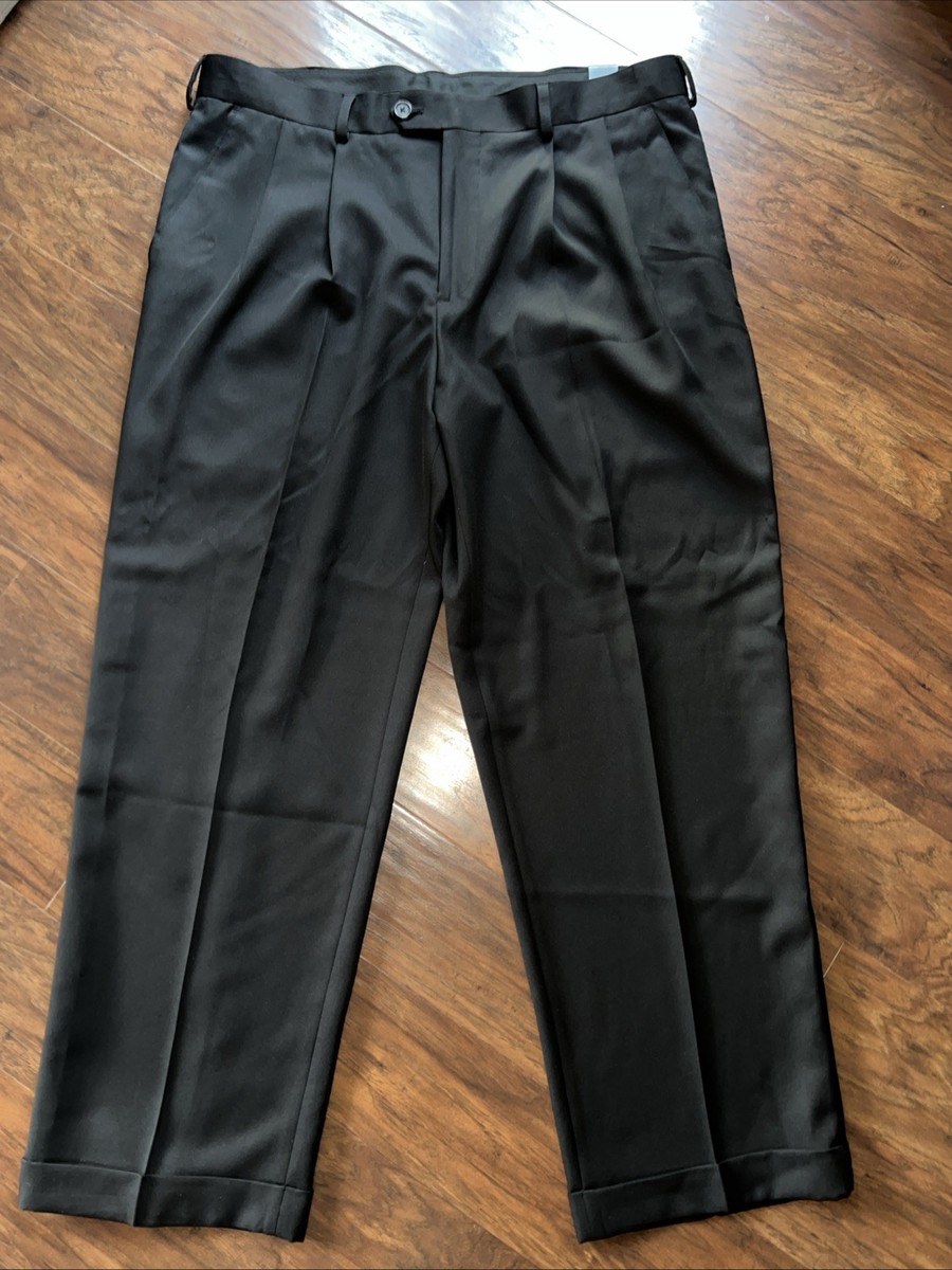 Izod Dress Pants Black Double Pleat 38x30 NWT! Izod Dress Pants Black Double Pleat 38x30 NWT!