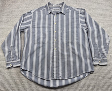 Vintage Levis Silver Label Button Up Shirt Mens Large Striped Long Sleeve Casual