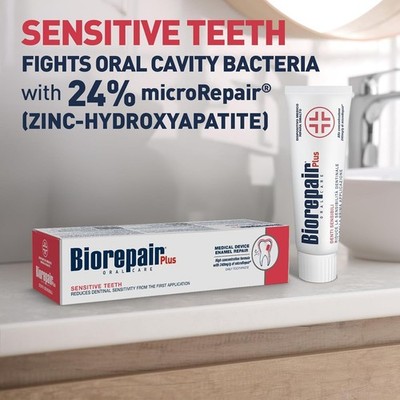Biorepair Sensitive Plus 75ml Toothpaste   Reduces Tooth Sensitivity & Repairs