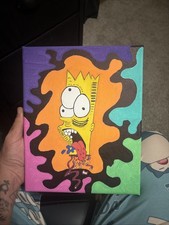 Bart Simpson Hand Painted Canvas