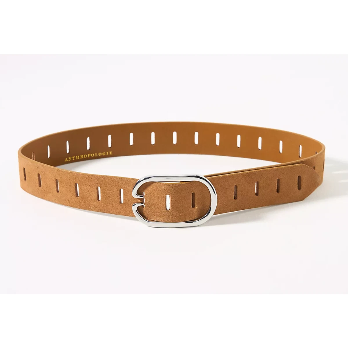 NWT ANTHROPOLOGIE Adjustable Notch Belt Blown Silver Honey  display picture 3
