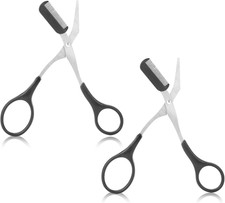 2 Pack Eyebrow Scissors with Comb Hair Removal Eyebrow Trimming Scissors