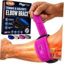 2-Pack Tennis Elbow Brace for Men  Women, Golfer's Elbow Pack Of 2 Pink