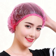 200 PCS Disposable Shower Caps Thickened Waterproof Hair Bath Caps for Women Men