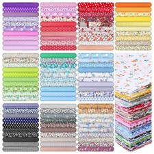 Kifmurase 100 Pieces 10 x 10 Inches Cotton Fabric Squares, Precut Quilting Fa...