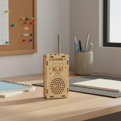 Holz Handheld Talkie Paar baubar Holz Walkie Kommunikator Kit geschnitten