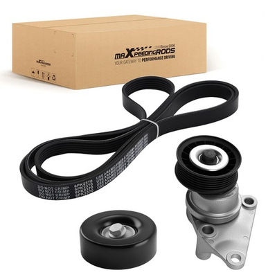 #ad Complete Serpentine Belt Drive Tensioner Pulley Kit 38158 for Chevy Silverado... $65.78