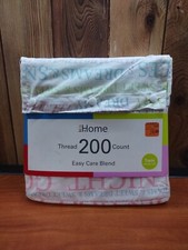 Kids Home Twin Size 200 Thread Count Sheet Set New Good Night Zzzzz Sweet Dreams