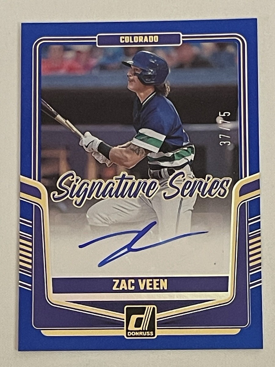 ブルー RUVEN special edition Zac Veen RC 2024 Panini Donruss Signature Series Blue Auto