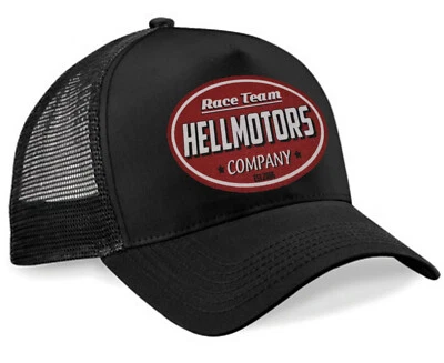 Race Team Hellmotors Trucker Cap Oldschool Baseball Kappe V8 HotRod Biker Custom - Bild 1 von 4