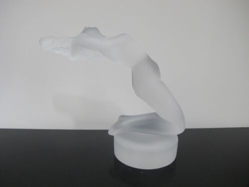 Sculpture de mascotte de voiture CHRYSIS cristal art déco agenouillé femme nue - Photo 1/5