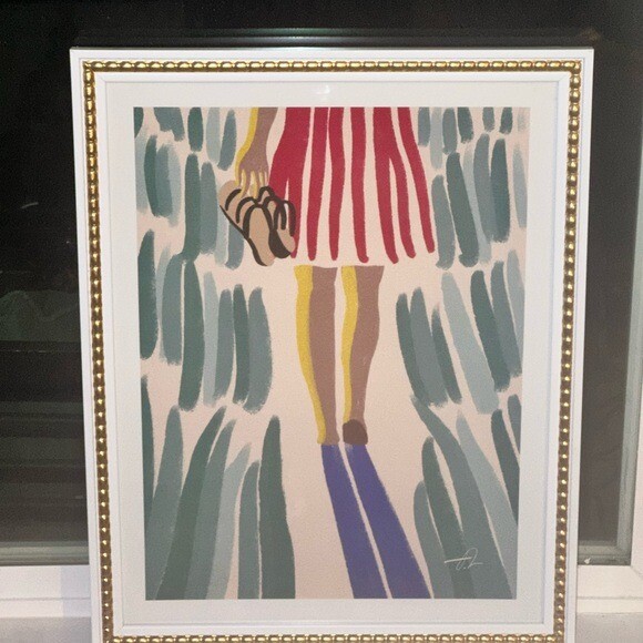 Barefoot Summer Grass Framed Wall Art Print