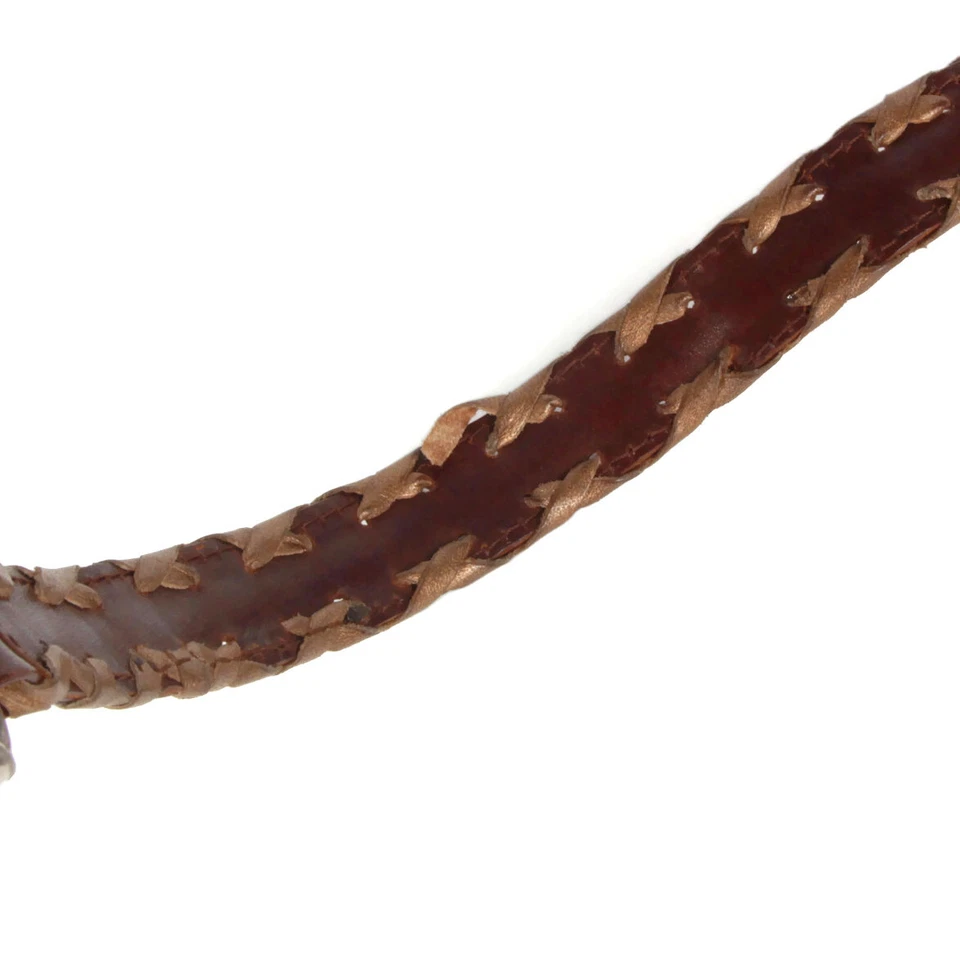 Bolso sin asas Leaders en cuero diseño floral occidental marrón dorado Foto 4 de 4