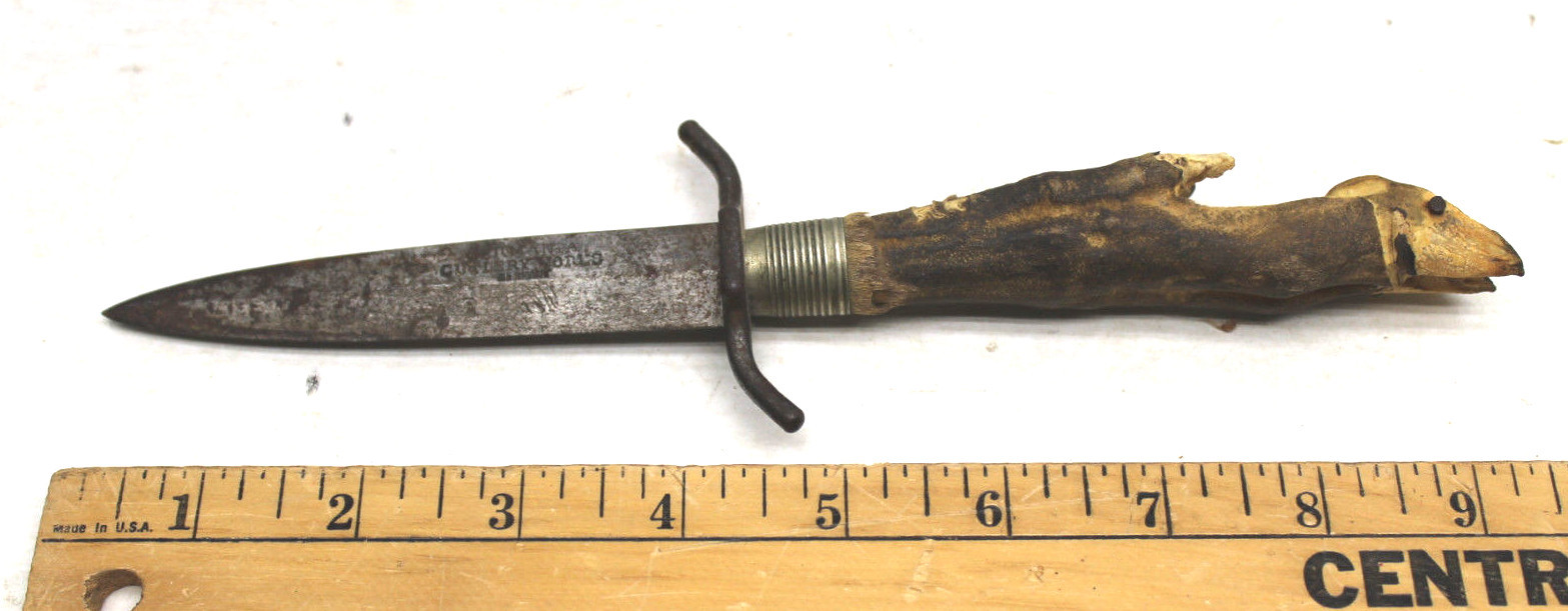 Rare Germania Cutlery Works Deer Foot Dagger Made In Germany Steel