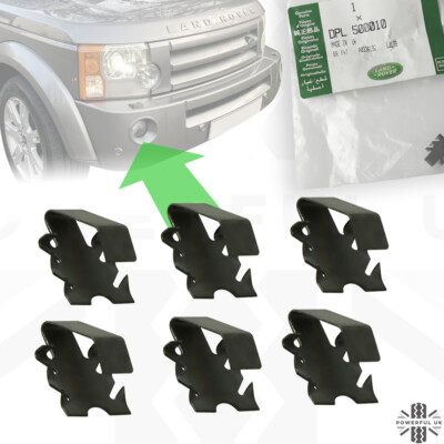 6x Federclip Stoßstange vorne Nebelscheinwerfer Blende Original Land Rover Discovery 3 LR3 