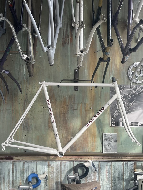 *Vintage 80’s MACARIO Road Frame,  Columbus Tubing. Refinished. 54cm
