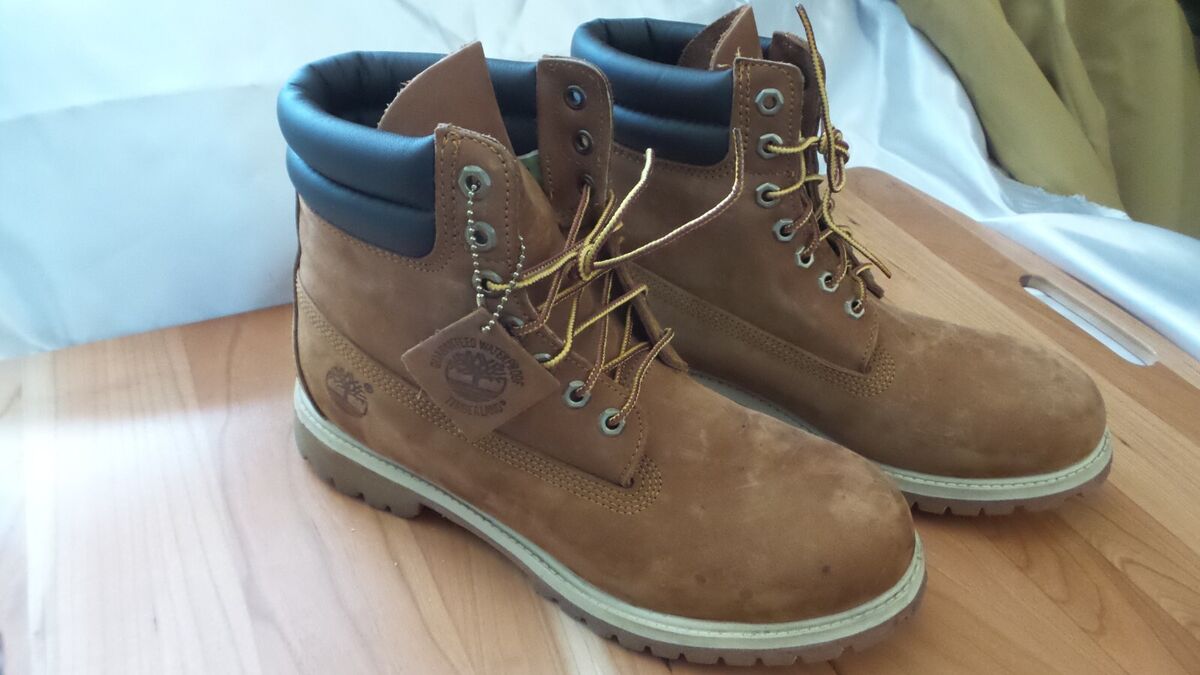 Timberland 6 Inch Double Collar Premium Leather Boots 10 M