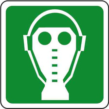 ADESIVO segnaletica Autorespiratore d'emergenza 120x120 mm