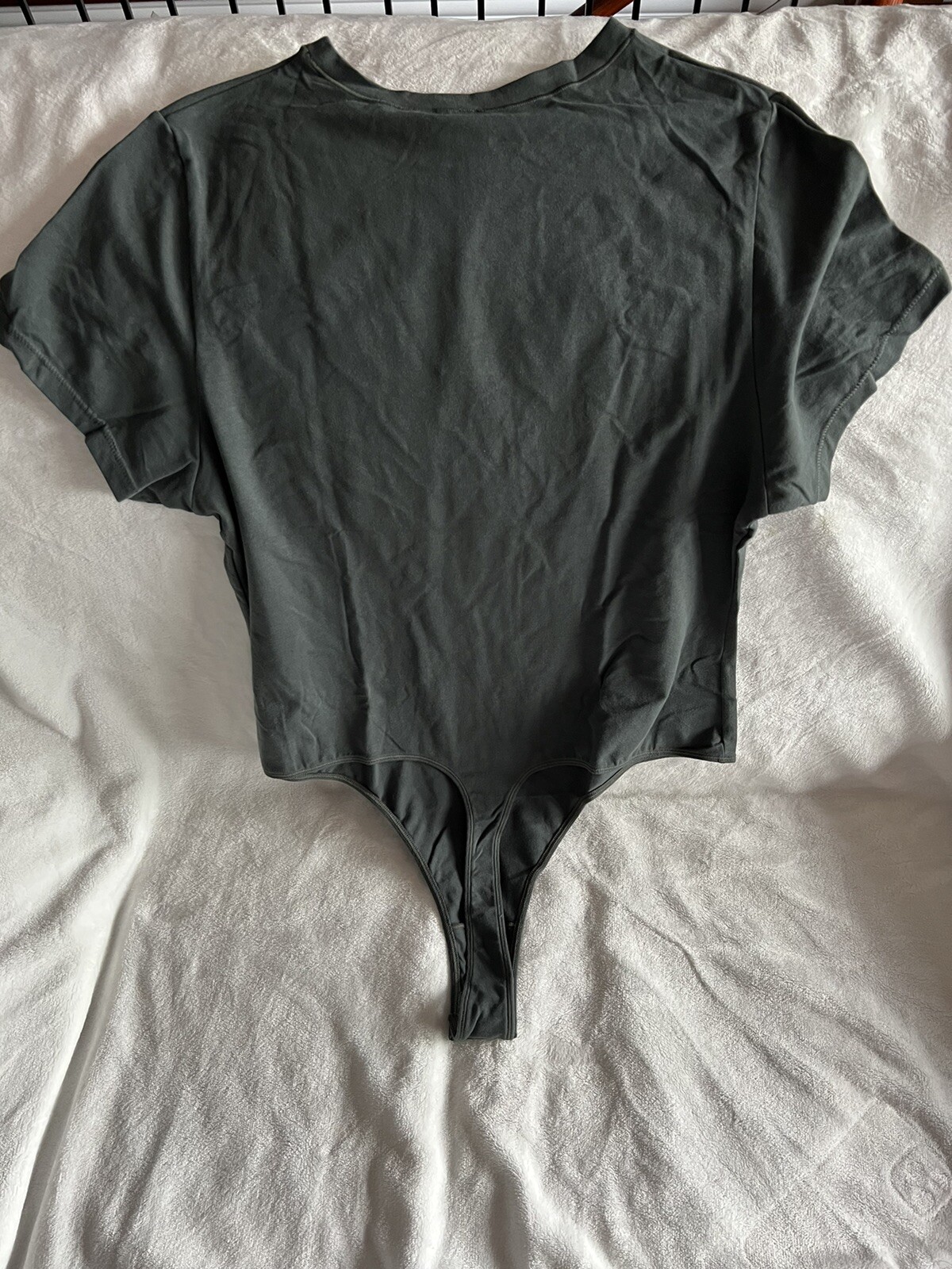 NEW WITH TAGS SKIMS Stretch Cotton Jersey TShirt Bodysuit Kyanite Size