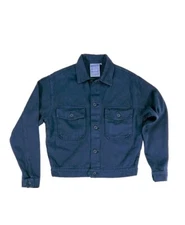 Jungmaven Navy Blue Hemp Organic Cotton Mechanic Jacket Size Medium Unisex NWT