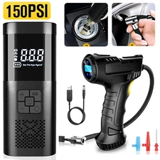 150 PSI Air Compressor Tire Inflator Fit Car Moto Bike Tires Air Pump Portable