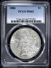 1886-P $1 Morgan Silver Dollar PCGS MS 62 | Uncirculated UNC