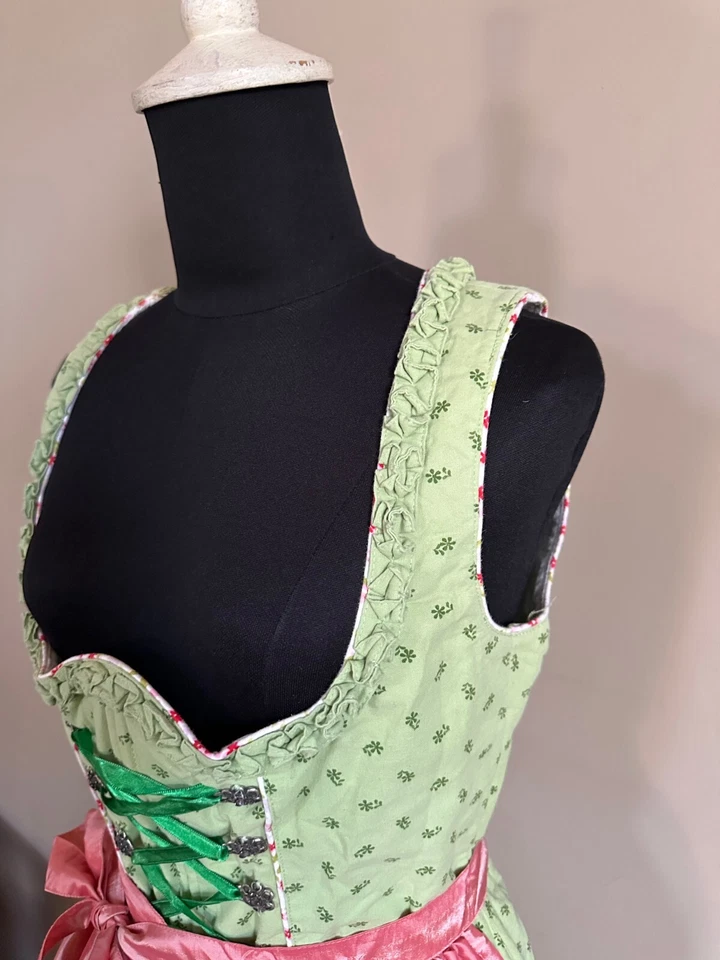 C&A👗🩳DIRNDL👗🩳LANDHAUS👗🩳GRÜN🩳👗SÜßE RÜSCHE🩳👗GR.40👗🩳BAUMWOLLE - Bild 4 von 4