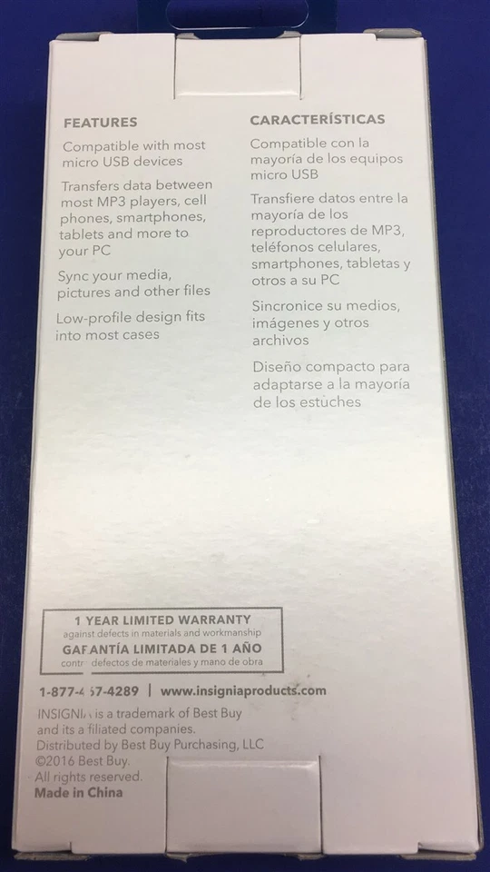 Insignia 4' Micro USB Charge & Sync Cable for Phones Tablets PC Black NS-MCDT2 - Image 2 of 3