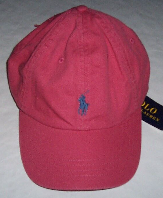 Cappello berretto baseball uomo chino Polo Ralph Lauren NANTUCKET ROSSO BLU pony nuovo con etichette