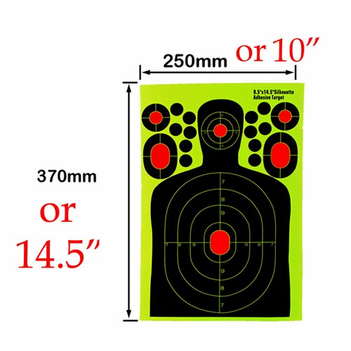 Shooting Reactive Targets Bullseye Splatter Shot Rifle Gun Paper Target 12" - Picture 3 of 8